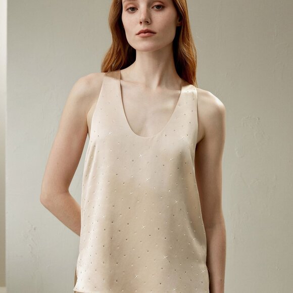 Lily Silk Sparkle U Neck Vest NWT - Picture 1 of 5